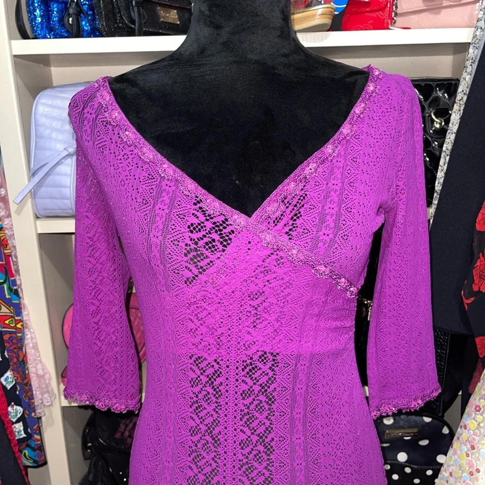 VTG Betsey Johnson Lace Dress - Picture 2 of 4